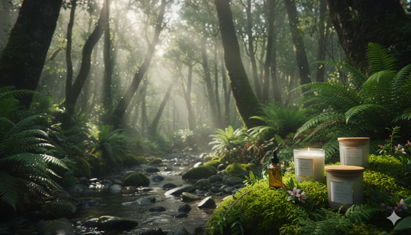 New Zealand native forest with lush greenery